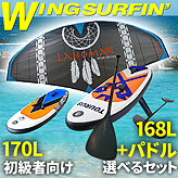 ウイングサーフィン【３点フルセット】５平米ウイング+初級向き170Lセット