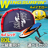 ウイングサーフィン【３点フルセット】４平米ウイング+上級者向き80Lセット