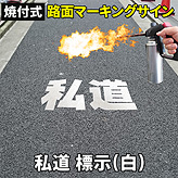 路面標示ロードマーキングサイン【私道】漢字標示(白)