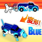 ゼンマイ仕掛けの変形自動車【ｵｰﾄﾄﾗﾝｽﾌｫｰﾏｰ】Blue