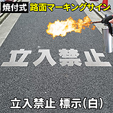 路面標示ロードマーキングサイン【立入禁止】漢字標示(白)