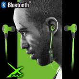 Bluetoothステレオイヤホン/マイク【X-WAVE】 グリーン